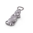 thumbnail image 4 of Monkey with Bananas Bottle Opener Polished Silver Aluminum, 4 of 4