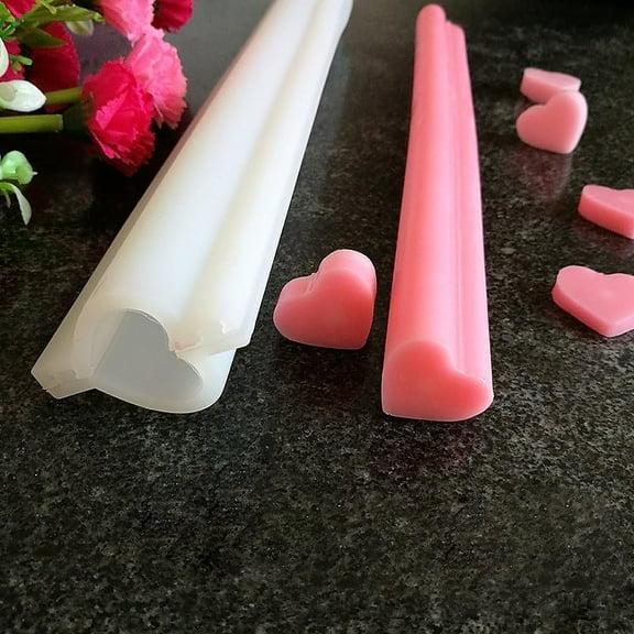 Heart Tube Column Silicone Soap Mold Embed Soap Making Supplies Tool Heart Shape Candle Mold Set Soap Mould