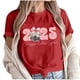 thumbnail image 1 of Camisetas de Manga Corta para Mujeres, Camiseta de Cuello Redondo Impresa de Moda, Primavera Y Verano Casual, 1 of 9