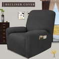 thumbnail image 2 of Slipcover Easy-Going Fauteuil Inclinable Extensible en Microfibre Gris Foncé, 2 of 9