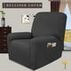 thumbnail image 2 of Slipcover Easy-Going, sillón reclinable de microfibra, elástico, gris oscuro, 2 of 5