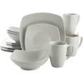 thumbnail image 1 of Gibson 102539.16RM Porcelain Zen Buffet 16 Piece Square Dinnerware Set, White, 1 of 5