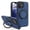 Blue, variant on Allytechgroup Magnetic Case for iPhone 11, Built-in Invisible 360° Rotatable Kickstand, Compatible with MagSafe, PU Leather Slim Shockproof Protective Phone Case Cover, Black