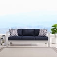 thumbnail image 2 of Lounge Sofa, Aluminum, Metal, Steel, Silver Blue Navy, Modern Contemporary Urban Design, Outdoor Patio Balcony Cafe Bistro Garden Furniture Hotel Hospitality, 2 of 10