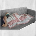 thumbnail image 6 of Love Soft Flannel Fleece Throw Blanket, Word Love with Floral Ornament Nature Inspiration Valentines Day Illustration, Cozy Plush for Indoor and Outdoor Use, 50" x 70", Vermilion White, by Ambesonne, 6 of 6