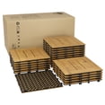 thumbnail image 1 of QinaQin Losetas para exterior tipo deck interconectables de compuesto madera plástica, piso impermeable de fácil ensamble para balcón, terraza, patio o jardín, 1 of 8