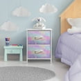 thumbnail image 4 of Sorbus 2 Drawer Bedside Nightstand End Table Bedroom Dresser, Pastel Colors Tie-Dye Sparkle, 4 of 7