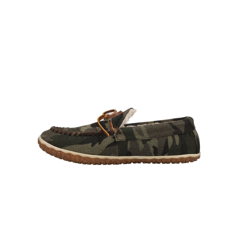 MINNETONKA Men\'s Moccasin Slippers US Size 9 CAMO Print Fabric Cozy Lined NEW MINNETONKA Comfy Moc Camo Moccasins size 9 M Faux Fur Lined  main image 4