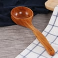 thumbnail image 3 of LABSERRON 1Pc Kitchen Ladle Spoon Anti-cracking Bamboo Soup Scoop for Family Restaurants 12.6In, 3 of 8