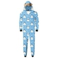 thumbnail image 2 of Oksale Matching Family Christmas Pajamas Sets 2026 Full Zip Long Sleeve Holiday Onesie Pjs with Hood Ultra Soft Lightweight Snowman Loungewear for Couple Gift for Dad Light Blue M, 2 of 7