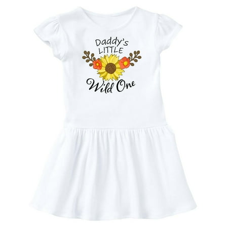 

Inktastic Daddy s Little Wild One with Sunflower Gift Toddler Girl Dress