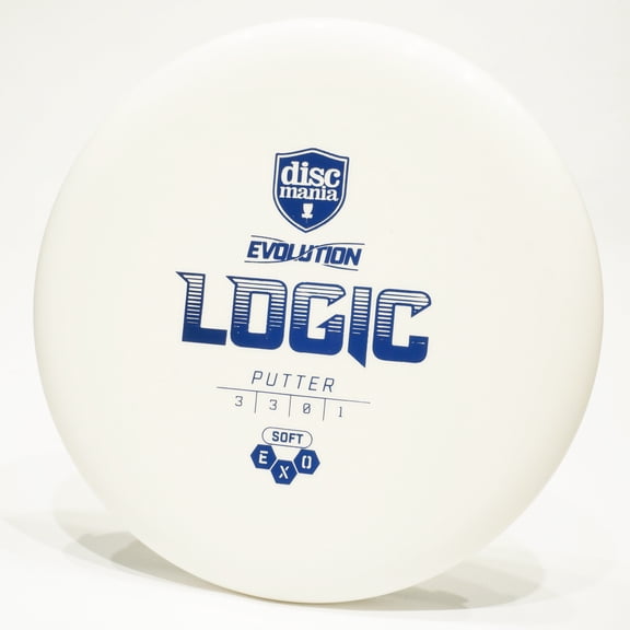Discmania Exo Soft Logic Disc Golf Putter & Approach Disc, Pick Color/Weight [Stamp & Exact Color May Vary] White 173-174 grams
