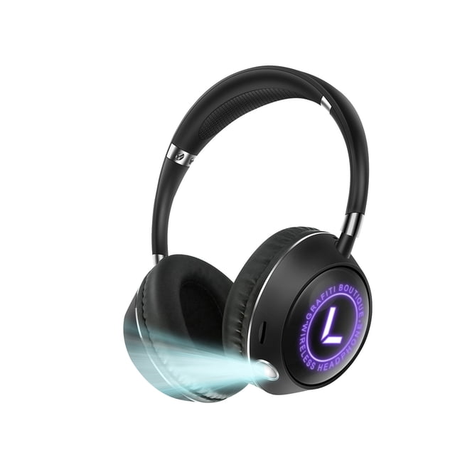 AKZ-K69 2023 Auriculares, Auriculares Bluetooth, Batería Grande, Auriculares Bluetooth con Luz de Respiración, Auriculares supraauriculares Bluetooth con Batería Grande y Luz de Respiración, Color Neg