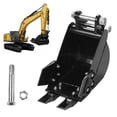 thumbnail image 5 of golytefs 200mm Mini Excavator Bucket with Metal Teeth Narrow Trenching Digger Buckets, 5 of 8