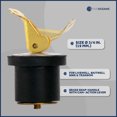 thumbnail image 3 of Five Oceans Boat Plug, Livewell Bailer Drain Plug, For 7/8-Inch Diameter Drains, Locks in Place, Brass Handle, Rubber Plug - FO2209, 3 of 7