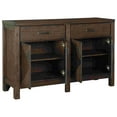thumbnail image 3 of Server with 2 Drawer and 2 Double Door Cabinets, Brown, 3 of 5