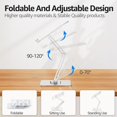 thumbnail image 4 of Adjustable Laptop Stand Ergonomic with Rotating Base Foldable & Portable Laptop Riser Compatible with MacBook Dell HP Lenovo and Other Laptops (Silver), 4 of 7