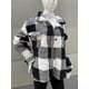thumbnail image 3 of Chaqueta de terciopelo de peluche Chaqueta cálida a cuadros Chaqueta de cuadros de felpa mullida, 3 of 6