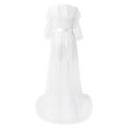 thumbnail image 6 of JAKANYQ Womens Exotic Lingerie Fashion Sexy Tulle Robe Long Nightgown Bathrobe Bridal Robe Lace Lingerie Comfort Valentine's Day Anniversary Nightwear, 6 of 7
