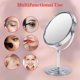 thumbnail image 4 of Espejo de maquillaje con aumento 1:2 de 3 pulgadas, espejo de maquillaje de doble cara, espejo de escritorio con mesa giratoria de aumento para tocador y baño, 4 of 4