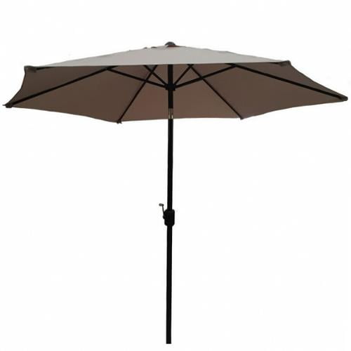 Palm Springs 10ft Aluminium Outdoor Patio Umbrella Garden Parasol w Tilt Tan by