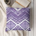 thumbnail image 3 of YINGXI  Geometric Throw Pillow Cushion Case, Home Phrase Minimal Zigzag Squama Dahlia Flower Petals Chevron Tribal, Modern Accent Double-Sided Digital Printing,Lavender and White 18x18in, 3 of 5