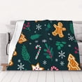 thumbnail image 1 of Manta de vellón con texto en inglés "Merry Christmas", súper suave y acogedora, para hombres, mujeres, ancianos y niños. Características: súper suave, 80 x 60 pulgadas., 1 of 8