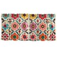 thumbnail image 7 of Yayeee Kitchen Curtains Tier Set of 2 Light Filtering 57"x24" Over Sink Window Panels, Colorful Flowers, 7 of 7