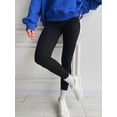 thumbnail image 4 of Women's Leggings with Fleece Thermal Cotton Skinny Pants Winter Stretch Black Grey Tights Thick Warm Velvet Leggings for Women, 4 of 5