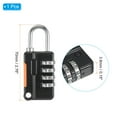 thumbnail image 2 of Candado de combinación de 4 dígitos Uxcell con cable de seguridad 1 juego candado exterior cadena negro 6.5 pies, 2 of 7