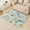 thumbnail image 2 of Daisy Rugs for Bedroom - 3x5 Rug - Daisy Rug - Floral Botanical Wildflower Area Rug - White Flower Spring Rugs - Girls Blue Carpet, 2 of 7