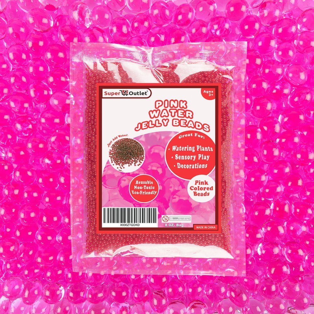 MAKES 6 GALLONS PKG ROUND WATER ABSORBING GEL BEADS CRYSTALS PEARLS 8oz 