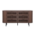 thumbnail image 5 of FITUEYES Fluted 6-Drawer Dresser, Modern Wide Chest of Drawers, Wood Storage Organizers for Bedroom, Living Room & Hallway, Walnut, 5 of 5