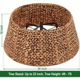 thumbnail image 3 of Rattan Christmas Tree Collar Wicker Tree Skirt Stand Base Cover Brown Wash 24 inch, 3 of 6