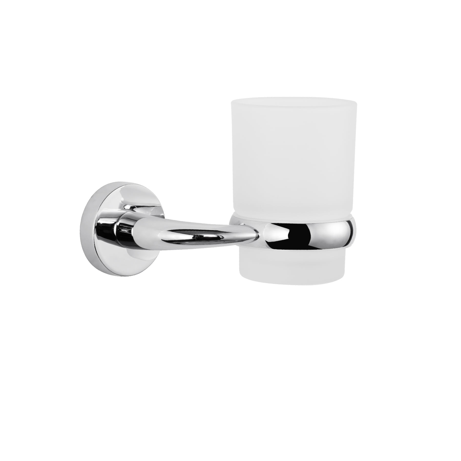 Hayes Valley Wall Mounted Bathroom Tumbler Holder, Polished Chrome