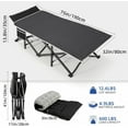 thumbnail image 3 of HABUTWAY Camping Cot with Mattress, 32" Extra Wide Camping Cots for Adults, Sleeping Cot for Adults Holds Up to 600LBS, Cots for Sleeping, Camp, Rv, Beach, Patio, Office Naps(Black), 3 of 7