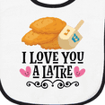 thumbnail image 3 of Inktastic Hanukkah Cute Latke Dreidel Baby Terry Cloth Bib, 3 of 3