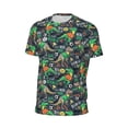 thumbnail image 6 of Wukai Dinosaur Plays Soccer Print Men's Short-Sleeved Mesh T-Shirt,Quick-Dry Short Sleeve Workout T-Shirt-XX-Large, 6 of 8