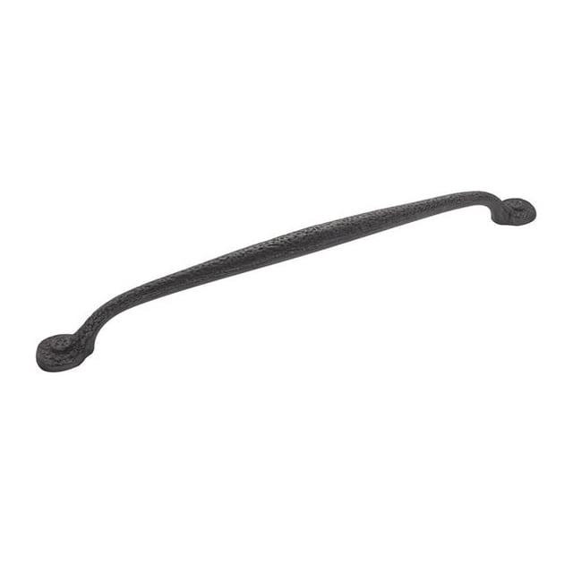 Hickory Hardware P2994-BI 12 in. Center to Center Refined Rustic Collection Pull, Black Iron