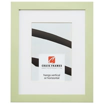 Craig Frames Confetti, 16x20 inch Modern Light Green Picture Frame Matted for a 11x14 Photo