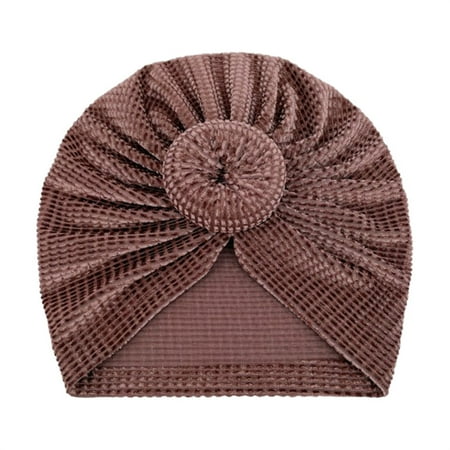 

Kids Caps Toddler Baby Boys Girls Solid Knotted Cap Beanie Elastics Turban Hat