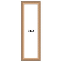 8x32 Frame Charleston Honey Brown Solid Wood Picture Frame Width 1.75 Inches | Interior Depth 0.5