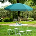 thumbnail image 2 of AMMSUN 6ft Green Round Outdoor Picnic Portable Market Patio Umbrella,Push Up & Tilt & Carry Bag, 2 of 9