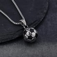 thumbnail image 4 of Collar con dije de fútbol, acero inoxidable para niños, niñas, deportistas, hombres, mujeres, joyería unisex, regalo único, 60 cm/23,6 pulgadas, 4 of 4
