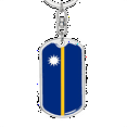 thumbnail image 5 of Nauru Flag Swivel Keychain Dog Tag Stainless Steel or 18k Gold, 5 of 10