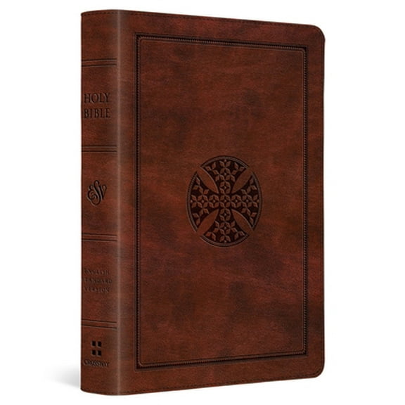 Pre-Owned ESV Large Print Compact Bible (Trutone, Brown, Mosaic Cross Design) (Imitation Leather) 1433556049 9781433556043