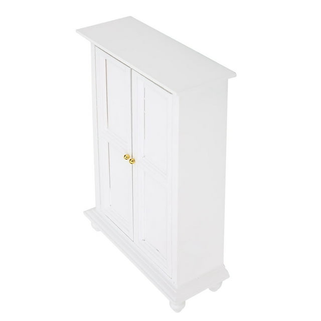 Armario de ropa muebles para muñecas armario muebles en miniatura Mini accesorios para casa de muñecas armario de madera blanco en miniatura para casa de muñecas ANGGREK Otros