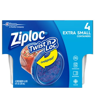 Ziploc® Brand, Food Storage Containers with Lids, Smart Snap Technology, Mini  Square, 16 ct 