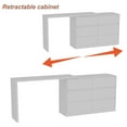 thumbnail image 3 of OxyLife Uptown Adult Desks, Single Piece with Dresser, 47.2 x 51.2 in, White, 1 Count, 1 Pack, 3 of 9