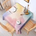 thumbnail image 2 of Dreamy Pastel Sky Square Tablecloth,Waterproof Square Table Cover,Wipeable Spillproof Washable Table Cover for Home Kitchen Party Decor 60"x60"(152x152cm), 2 of 6